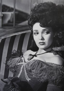 Viersen, Almanya - 9 Temmuz. 2024: Amerikan aktris Linda Darnell 'in 1945 tarihli Akşamdan Kalma Meydanı filmi için portresi)