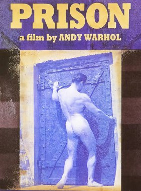 Viersen, Almanya - 9 Mayıs. 2024: Andy Warhol 'un 1965 tarihli resmi Hapishane sinema filmi posteri (merkeze odaklanma))