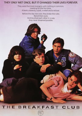 Viersen, Almanya - 9 Temmuz. 2024: John Hughes The Breakfast Club Sinema Posteri 1985)