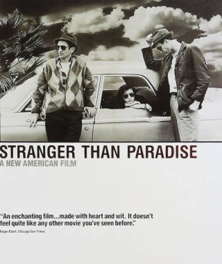 Viersen, Germany - May 9. 2024: Stranger than Paradise film poster detail from 1984 (focus on center) clipart