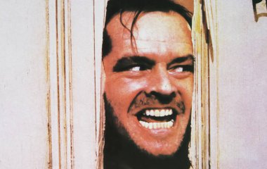 Viersen, Almanya - 2 Haziran. 2024: The Shining 'deki Jack Nicholson' ın eski dergi fotoğrafı (merkeze odaklan)