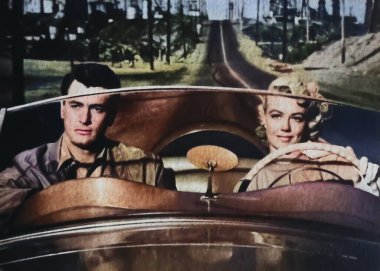 Viersen, Almanya - 3 Mart. 2024: Rock Hudson ve Dorothy Malone 'un 1956' daki 