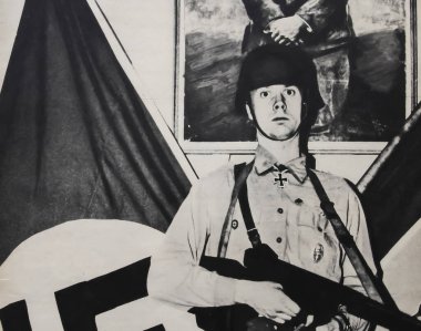 Viersen, Almanya - 3 Haziran. 2024: İsveç Nazi Partisi lideri Bjorn Lundahl 'ın 1965 tarihli eski dergi fotoğrafı.)