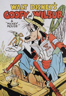 Viersen, Almanya - 13 Mayıs. 2024: Goofy ve Wilbur 1939 yapımı film posteri