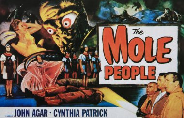 Viersen, Almanya - 13 Mayıs. 2024: Köstebek İnsanlar 'ın 1956 tarihli eski dergi fotoğrafı (büyük kırmızı harflerin merkezine odaklan)