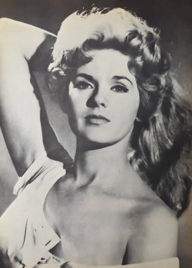 Viersen, Almanya - 9 Haziran. 2024: Amerikalı aktris ve şarkıcı Connie Stevens 'ın portresi 1961 yılında eski bir dergide yayınlandı.