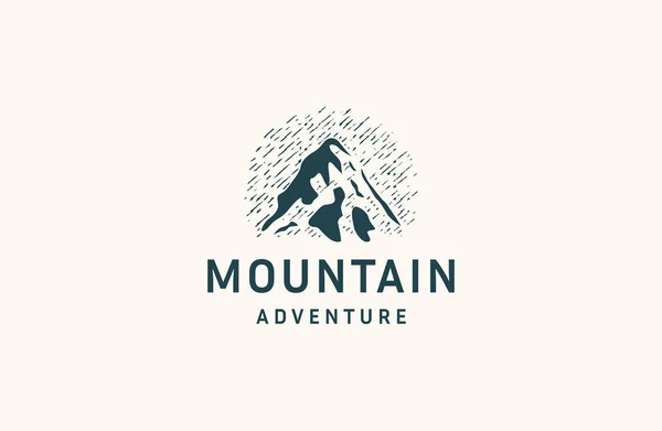 Mountain Logo Pictogram Ontwerp Sjabloon Vlakke Vector — Stockvector