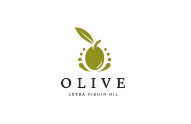 Olive logo icon design template flat. Natural extra virgin oil. beauty, cosmetic and food