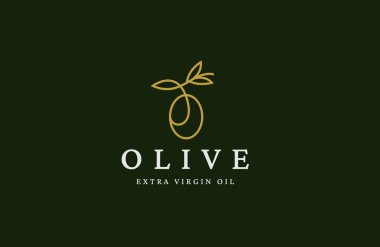 Olive logo icon design template flat. Natural extra virgin oil. beauty, cosmetic and food