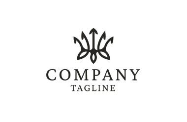 Crown logo tasarımı. Kraliyet Kralı modern lüks simge çizimi