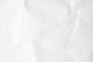 Arkaplan ve doku için kırışık beyaz kağıt.