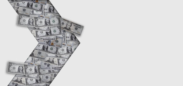 Доллар США знак с белым фоном для обмена валюты и перевода концепции.