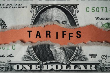 Amerika 'nın birleşik istatistikleri için ABD doları banknotunda yer alan gümrük vergileri, her ticaret savaş kavramından ithal malların vergi bariyerini duyurdu..