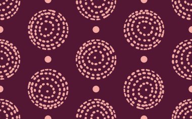 Trendy minimalistic vector pattern with hand drawn dots and circles. Doodles and different shapes. Background for print, cover, wallpaper, fabric, clothes, wrapper
