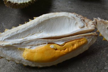 Olgun bir Durian meyvesine yakın çekim. Çok cazip..