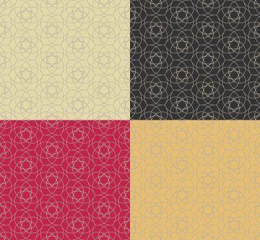 Geometrik mandala süslemesiz desen. Dekoratif yıldız şekli kıvrımlı dış hat ızgarası. Şeffaf arka plan. Hediye paketi, tekstil, kumaş, duvar kağıdı için modaya uygun soyut vektör çizimi