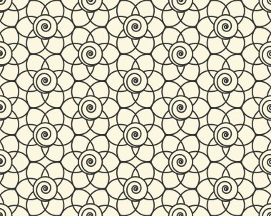 Geometrik mandala süslemesiz desen. Dekoratif çiçek şekli, ana hatları. Şeffaf arka plan. Moda soyut vektör çizimi