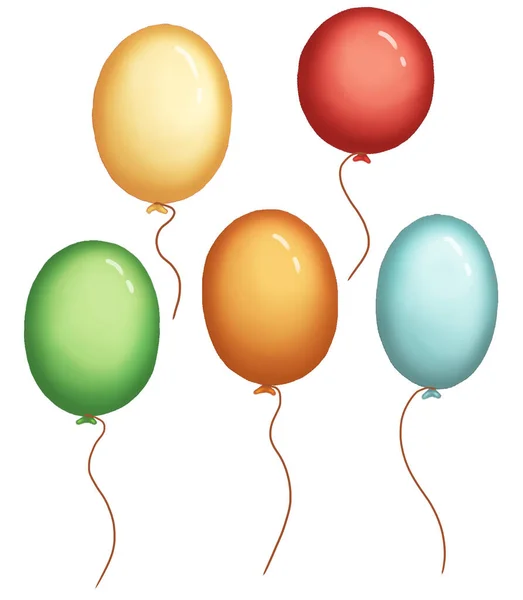 Colorfull balloons. Nursery design elements