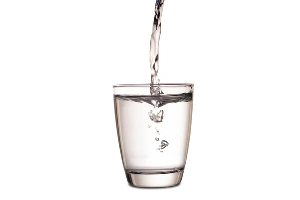 Чиста Вода Хорошого Здоров Заливаючи Свіжу Чисту Воду Пітчера Склянку — стокове фото