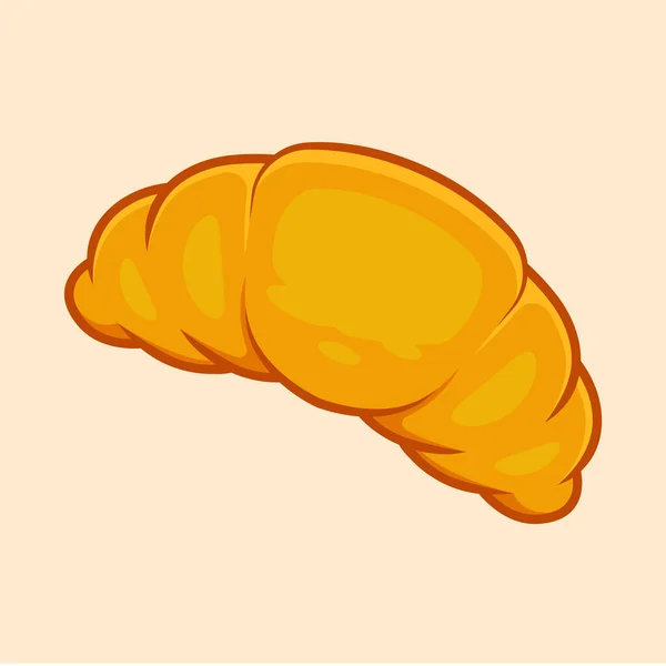 Vector Deliciosa Ilustración Croissant Queso Croissant Ilustración Dibujos Animados — Vector de stock