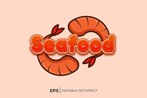 Logo Owoce Morza Edytowalnym Efektem Tekstowym — Wektor stockowy