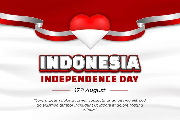 인도네시아 기념일 가능한 텍스트 인도네시아 기념일 — 스톡 벡터