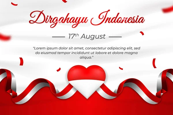 Indonésia Independência Dia Editável Efeito Texto Feliz Indonésia Dia Independência —  Vetores de Stock
