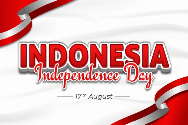 인도네시아 기념일 가능한 텍스트 인도네시아 기념일 — 스톡 벡터