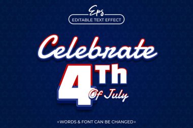 4 Temmuz metin efektini kutla