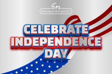 Bağımsızlık Günü metin efektini kutla