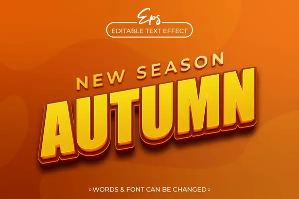 stock vector New Season Autumn editable text effect template