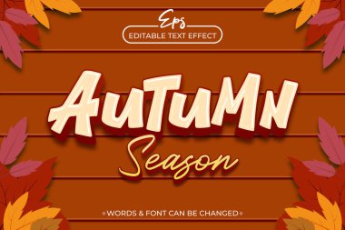 Autumn Season düzenlenebilir metin efekti şablonu