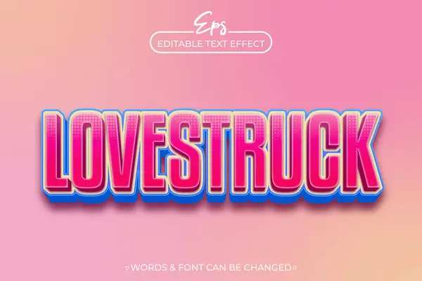 stock vector Lovestruck editable text effect tempalte