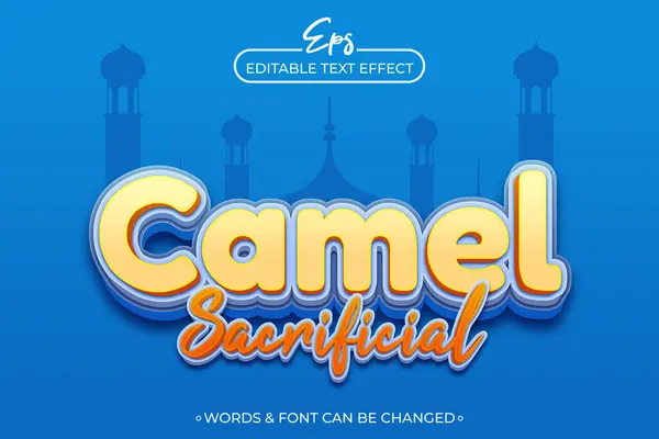 stock vector Camel sacrificial text effect