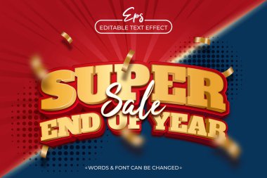 Düzenlenebilir metin efektli süper satış posteri
