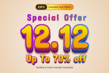 Özel indirimli bir poster. Üzerinde 12.12 yazıyor..