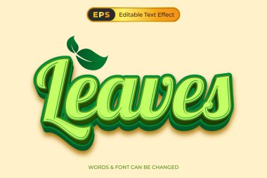 Düzenlenebilir metin efekti şablonu bırakır