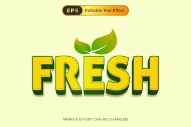 Taze düzenlenebilir metin efekti şablonu