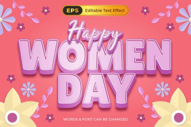 Happy Women's Day Text Effect clipart