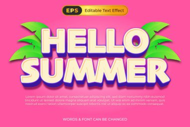 Merhaba Yaz 3B Metin Efekti