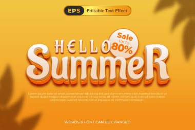 Merhaba Yaz İndirimi Metin Efekti