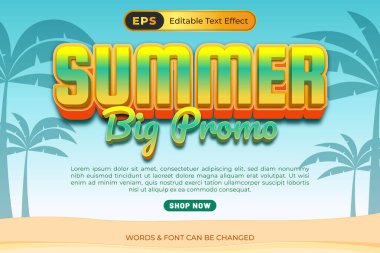 Yaz Büyük Tanıtım Metni Efekti Uçucusu