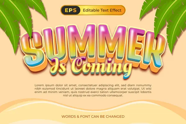 Yaz geliyor Düzenlenebilir Metin Efekti