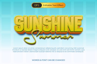 Sunshine Yaz Metni Efekti
