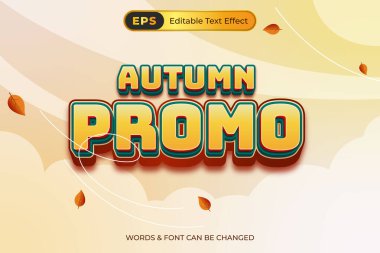 Sonbahar Tanıtımı Düzenlenebilir Metin Efekti
