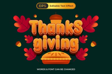 Balkabağı turtasıyla Şükran Günü Metni Efekti