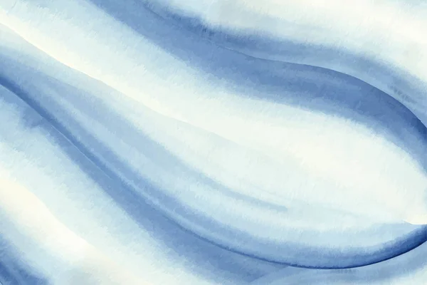 Horizontaler Hintergrund Mit Blauen Aquarellwellen Strichen Abstraktes Meer Meerblick Elegante — Stockvektor