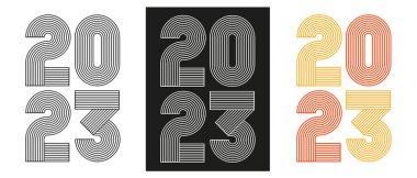 2023 serisi sanat tasarımı. Retro, 70 'lerin stil numaraları.