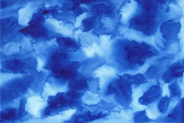 Horizontaler Hintergrund Mit Blauen Aquarellpunkten Flecken Abstraktes Meer Meerblick — Stockvektor