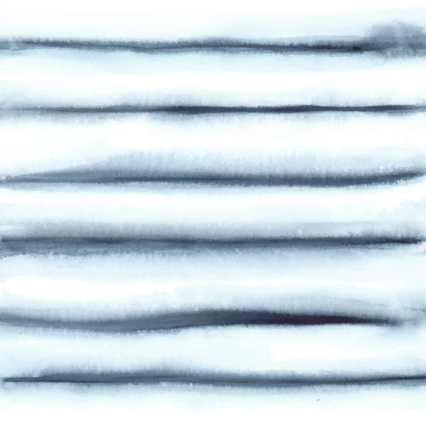Horizontaler Hintergrund Mit Blauen Aquarellstrichen Linien Abstraktes Meer Meerblick — Stockvektor